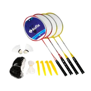SET 4 RAQUETAS + 2 PLUMILLAS
+ SOPORTE + RED